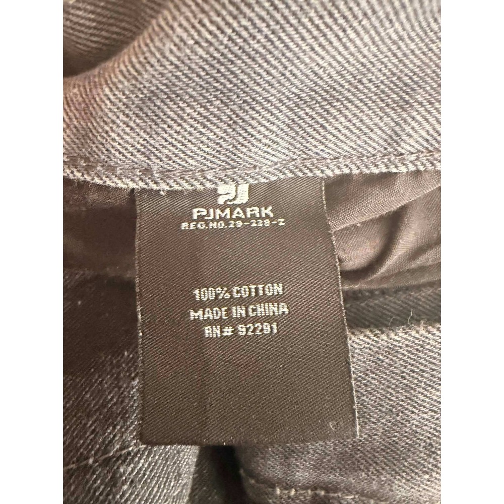 PJ Mark Mens Straight Leg Jeans Faded Black Denim 42x32 (Actual 38x27) - Picture 6 of 9